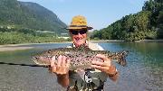 Richard, Chiristopher, Rainbow trout June, Slovenia fly fishing